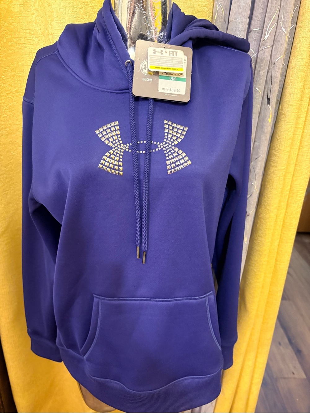 Under Armour Purple Hoodie with Rhinestone Logo